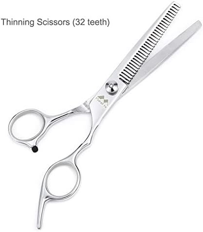 iSeaFly Dog Grooming Scissors Kit with Round Tip, 6 in 1 Cat Dog Scissors, Stainless Steel Pet Grooming Shears, Straight, Curved, Thinning Shears, Comb for Full Body, Face, Nose, Ear & Paw - Image 3