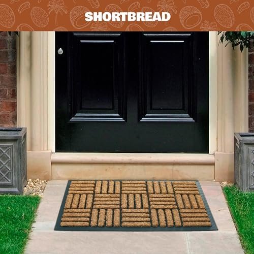Coco & Coir Door Mat Indoor/Outdoor | 100% Natural Coir Weather Resistant Eco-friendly Entrance Mat (Shortbread) Amazon.co.uk - Image 2
