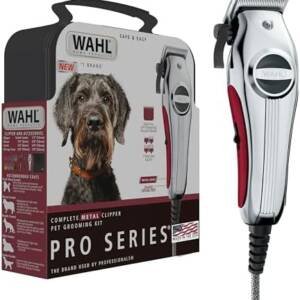 Wahl USA Pro Series All Metal Corded Dog Grooming Kit, an Ultra Quiet Dog Clipper with Metal Housing for Quieter and Cooler Operating - Model 3026335