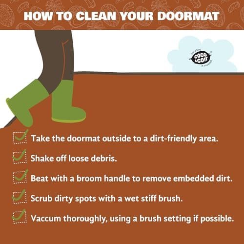 Coco & Coir Door Mat Indoor/Outdoor | 100% Natural Coir Weather Resistant Eco-friendly Entrance Mat (Shortbread) Amazon.co.uk - Image 5