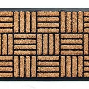 Coco & Coir Door Mat Indoor/Outdoor | 100% Natural Coir Weather Resistant Eco-friendly Entrance Mat (Shortbread)  Amazon.co.uk