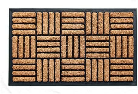Coco & Coir Door Mat Indoor/Outdoor | 100% Natural Coir Weather Resistant Eco-friendly Entrance Mat (Shortbread) Amazon.co.uk