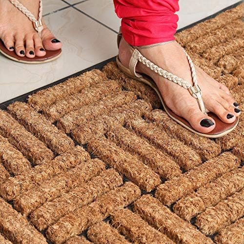 Coco & Coir Door Mat Indoor/Outdoor | 100% Natural Coir Weather Resistant Eco-friendly Entrance Mat (Shortbread) Amazon.co.uk - Image 7